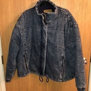 Oversized Denim Bomber Jacket